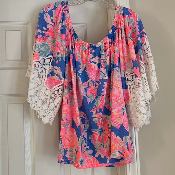 Lilly Pulitzer Zaylee off the shoulder top - Picture 6 of 9